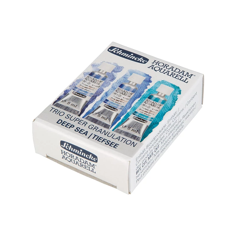 Schmincke Horadam akvarellfesték készlet, szuper granuláló - 3x15 ml, Deep sea	