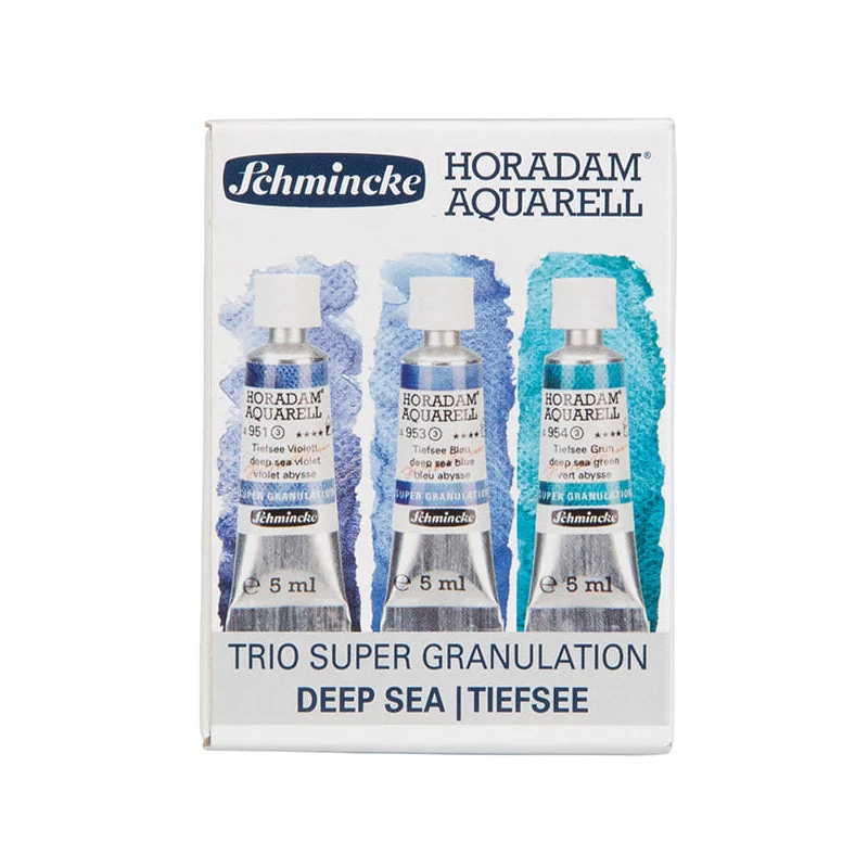 Schmincke Horadam akvarellfesték készlet, szuper granuláló - 3x15 ml, Deep sea	