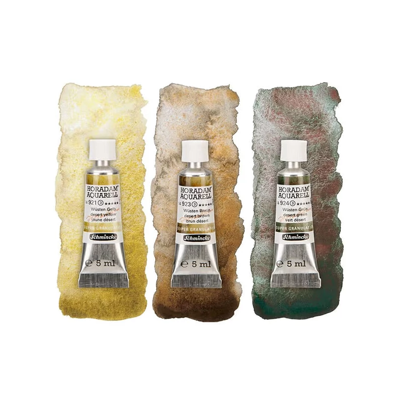 Schmincke Horadam akvarellfesték készlet, szuper granuláló - 3x15 ml, Desert