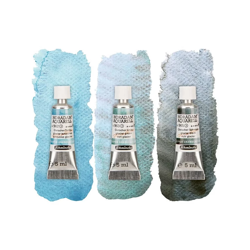 Schmincke Horadam akvarellfesték készlet, szuper granuláló - 3x15 ml, Glacier