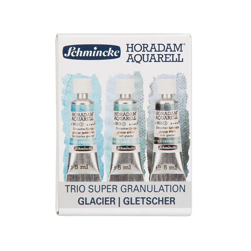 Schmincke Horadam akvarellfesték készlet, szuper granuláló - 3x15 ml, Glacier