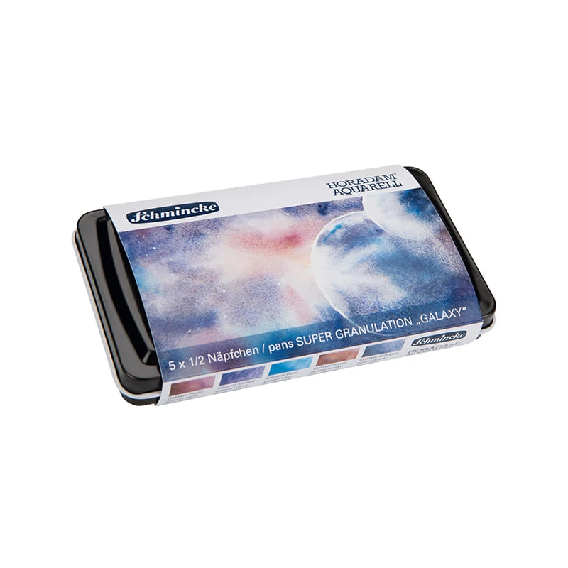 Schmincke Horadam akvarellfesték készlet, szuper granuláló - 5x1/2 szilke + ecset, Galaxy