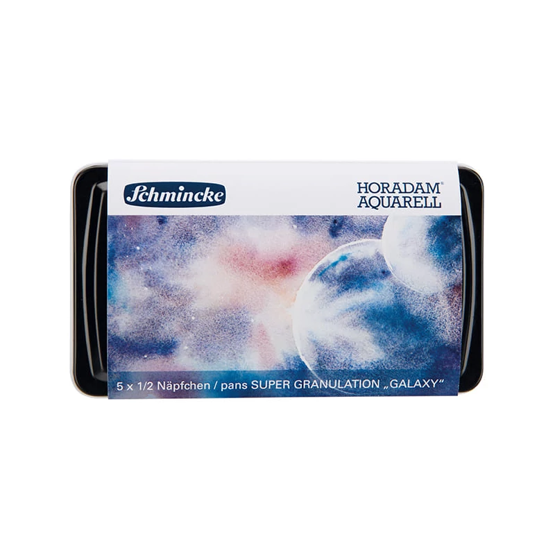 Schmincke Horadam akvarellfesték készlet, szuper granuláló - 5x1/2 szilke + ecset, Galaxy