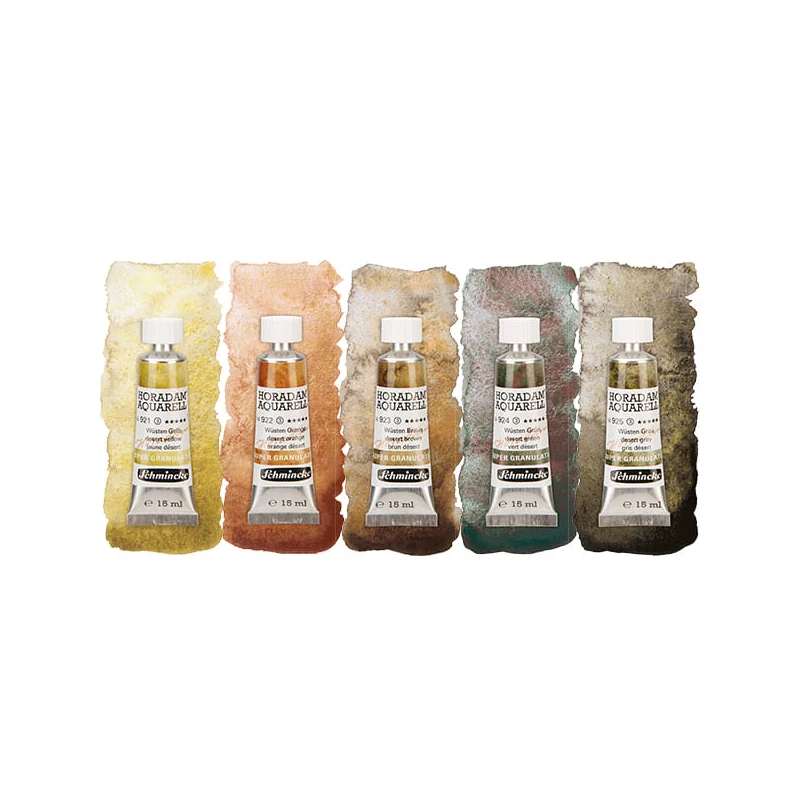 Schmincke Horadam akvarellfesték készlet, szuper granuláló - 5x15 ml, Desert 