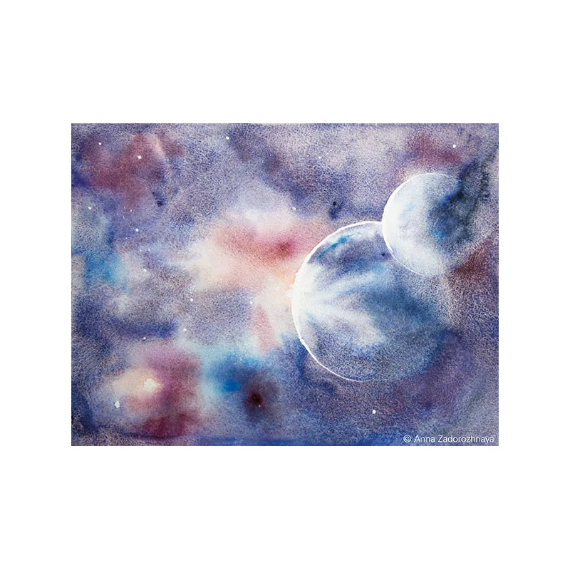 Schmincke Horadam akvarellfesték készlet, szuper granuláló - 5x1/2 szilke + ecset, Galaxy