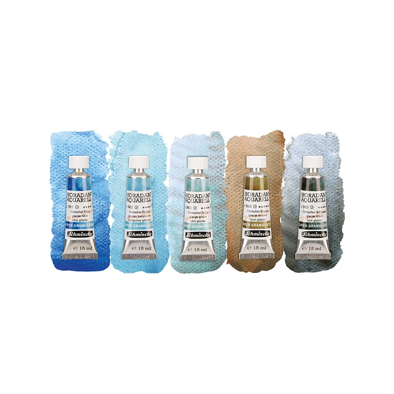 Schmincke Horadam akvarellfesték készlet, szuper granuláló - 5x15 ml, Glacier