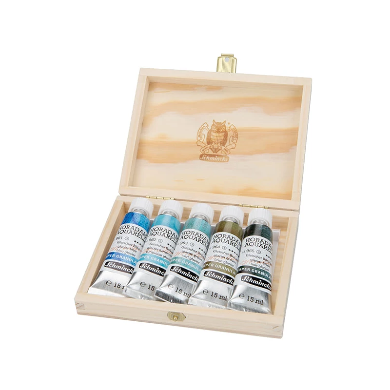 Schmincke Horadam akvarellfesték készlet, szuper granuláló - 5x15 ml, Glacier