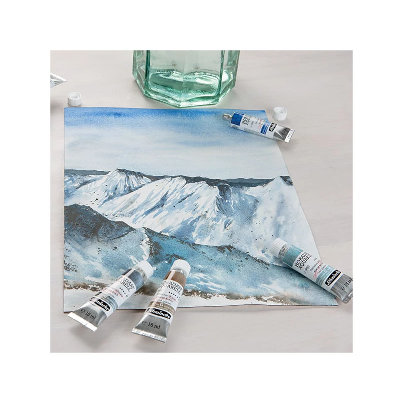 Schmincke Horadam akvarellfesték készlet, szuper granuláló - 5x15 ml, Glacier