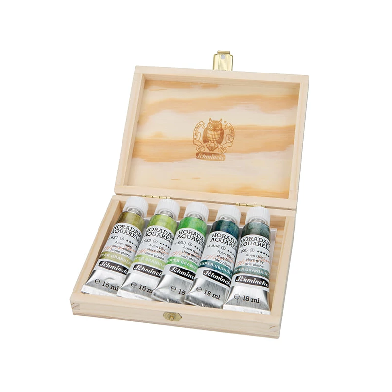 Schmincke Horadam akvarellfesték készlet, szuper granuláló - 5x15 ml, Shire