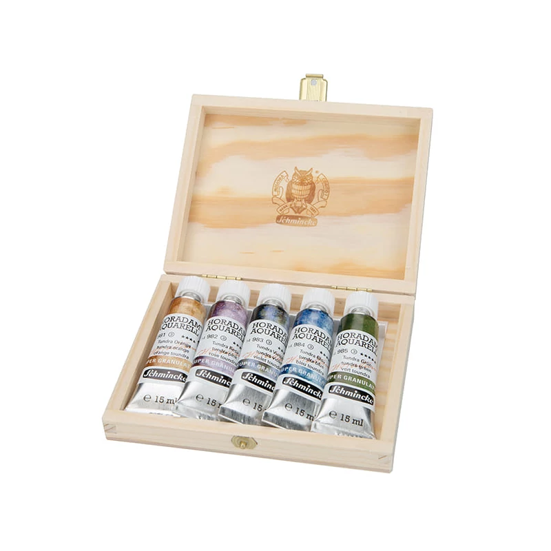 Schmincke Horadam akvarellfesték készlet, szuper granuláló - 5x15 ml, Tundra