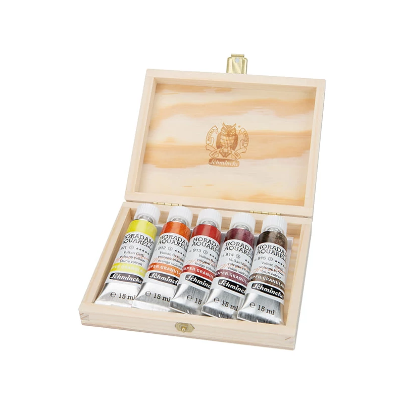 Schmincke Horadam akvarellfesték készlet, szuper granuláló - 5x15 ml, Volcano