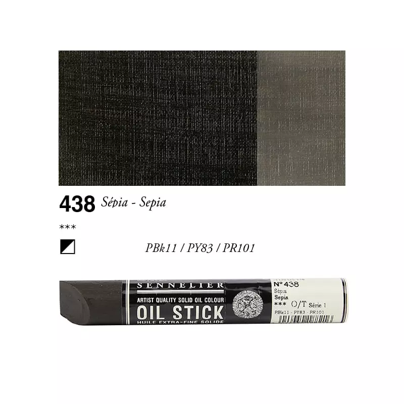 Sennelier Oil Stick olajfesték rúd, 38 ml - 438, sepia
