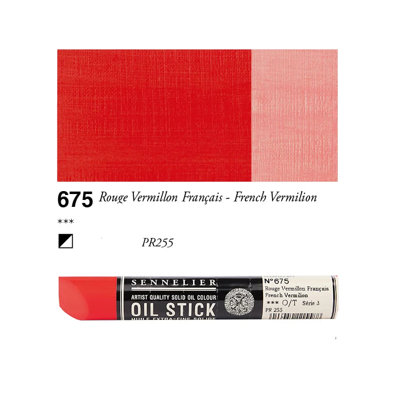 Sennelier Oil Stick olajfesték rúd, 38 ml - 675, french vermilion