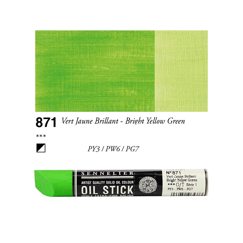Sennelier Oil Stick olajfesték rúd, 38 ml - 871, bright yellow green
