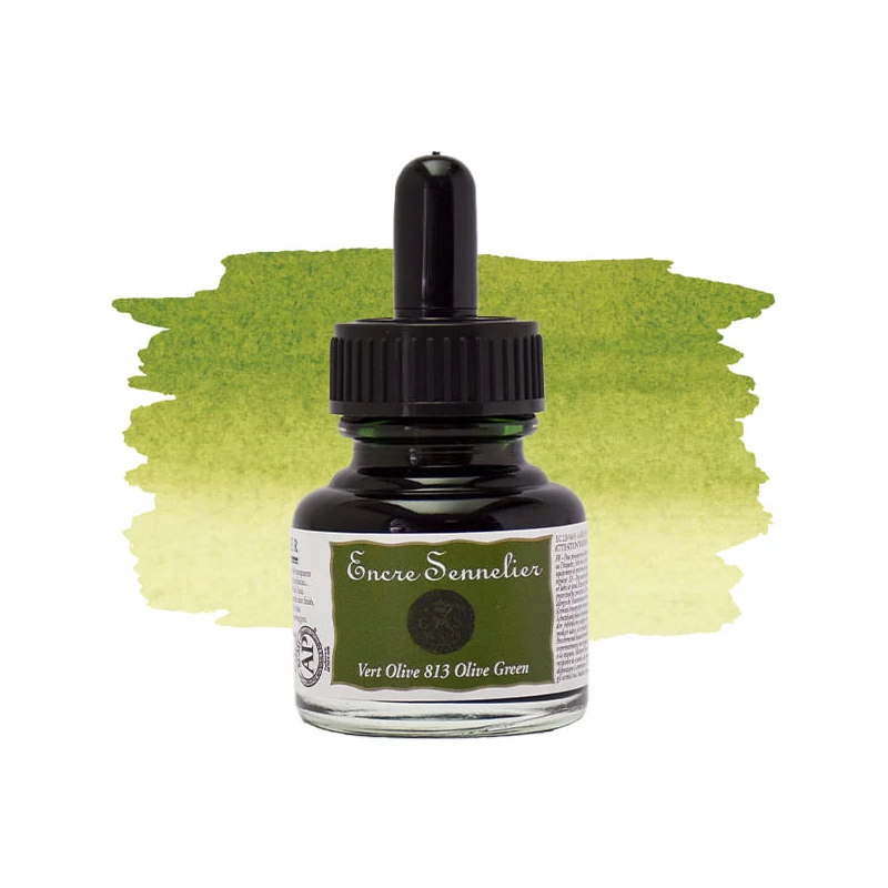 Sennelier rajztinta, 30 ml - 813, olive green