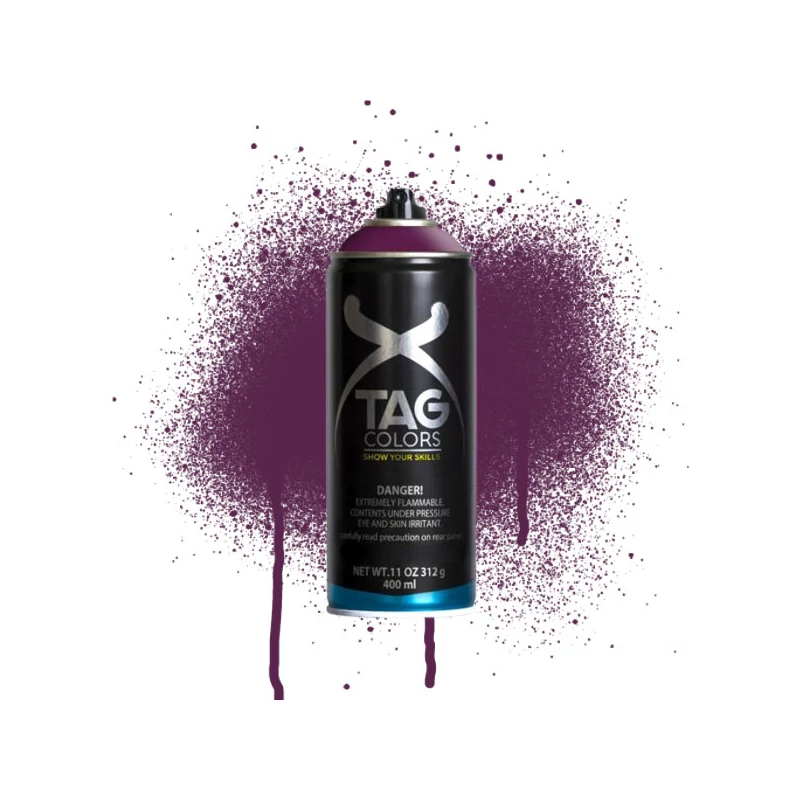 TAG COLORS akrilfesték spray, 400 ml - A052, dark matter violet, RAL 4007