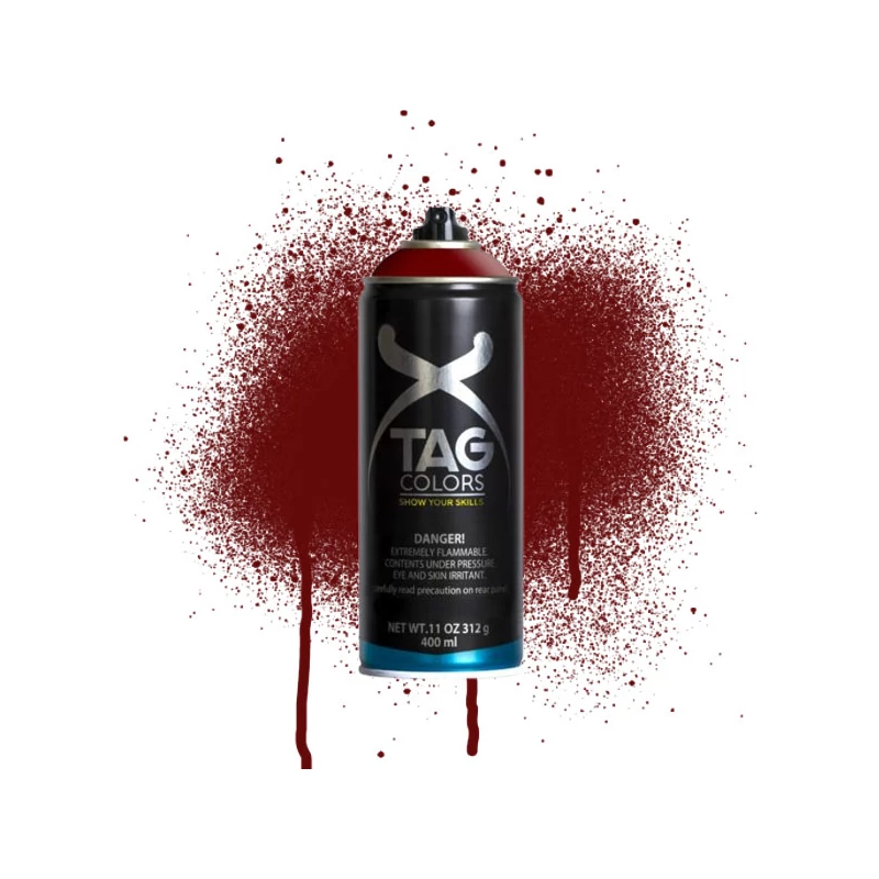 TAG COLORS akrilfesték spray, 400 ml - A064, callisto red, RAL 3004