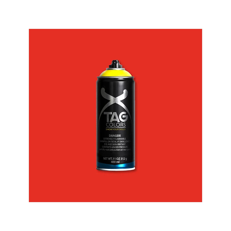 TAG COLORS akrilfesték spray, 400 ml - A072, nuclear red