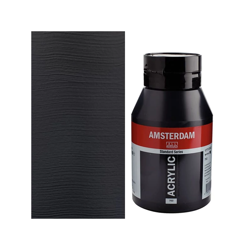 Talens Amsterdam akrilfesték, 1000 ml - 702, lamp black