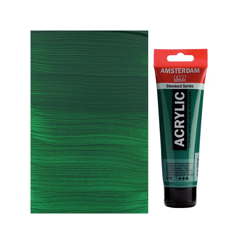 Talens Amsterdam akrilfesték, 120 ml - 619, permanent green deep