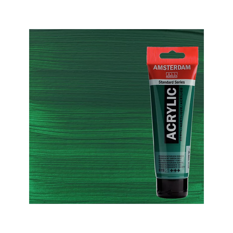 Talens Amsterdam akrilfesték, 120 ml - 619, permanent green deep