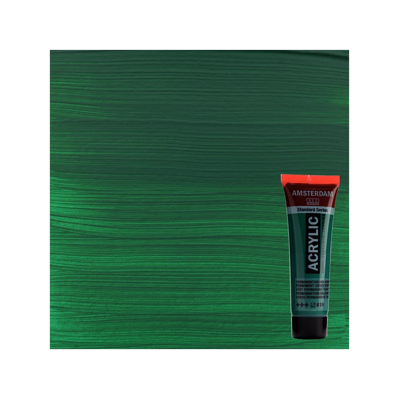 Talens Amsterdam akrilfesték, 20 ml - 619, permanent green deep