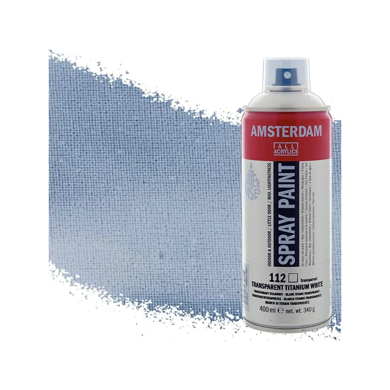 Talens Amsterdam vízbázisú akrilfesték spray, 400 ml - 112, transparent titanium white