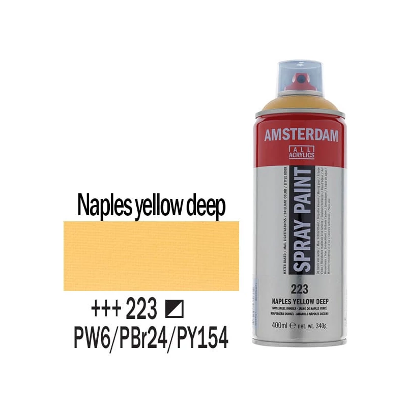 Talens Amsterdam vízbázisú akrilfesték spray, 400 ml - 223, naples yellow deep