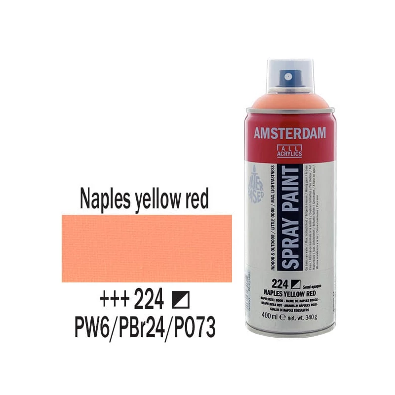 Talens Amsterdam vízbázisú akrilfesték spray, 400 ml - 224, naples yellow red