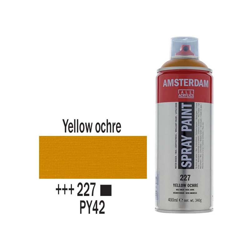 Talens Amsterdam vízbázisú akrilfesték spray, 400 ml - 227, yellow ochre