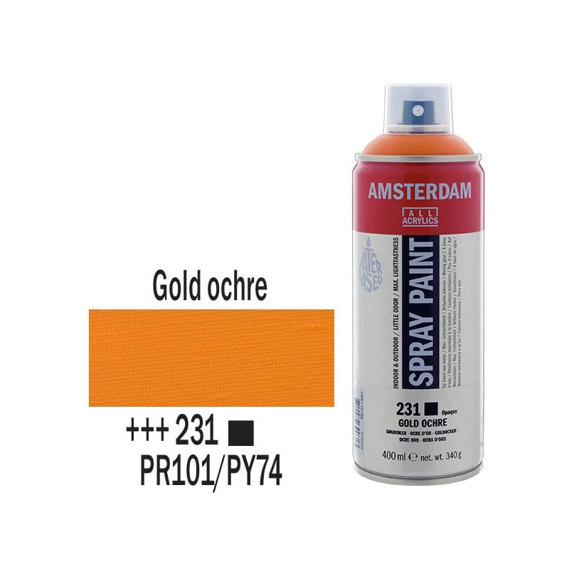 Talens Amsterdam vízbázisú akrilfesték spray, 400 ml - 231, gold ochre