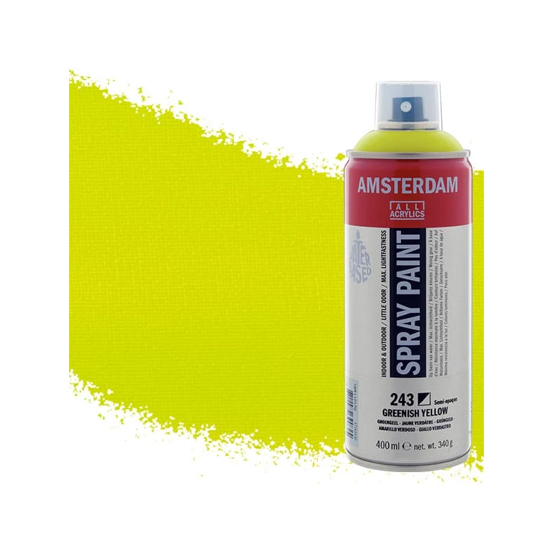 Talens Amsterdam vízbázisú akrilfesték spray, 400 ml - 243, greenish yellow