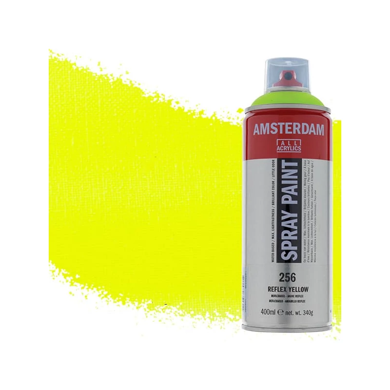 Talens Amsterdam vízbázisú akrilfesték spray, 400 ml - 256, reflex yellow