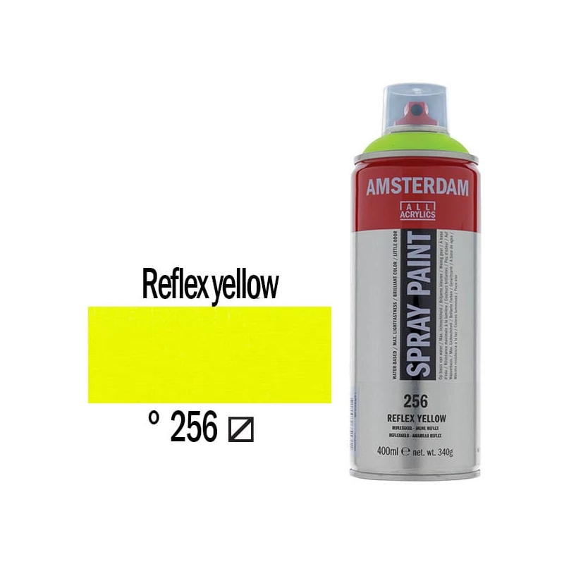 Talens Amsterdam vízbázisú akrilfesték spray, 400 ml - 256, reflex yellow