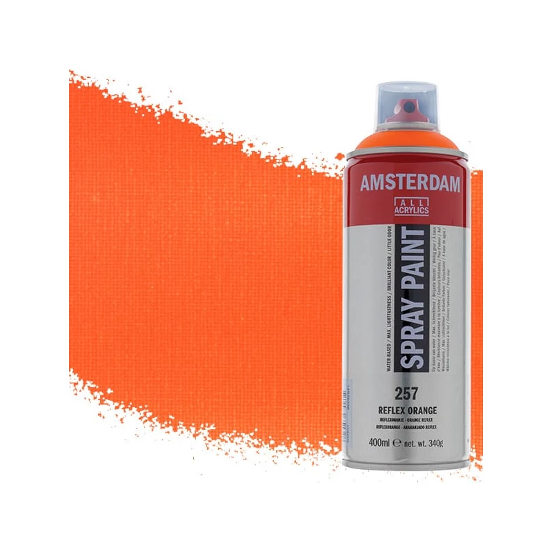 Talens Amsterdam vízbázisú akrilfesték spray, 400 ml - 257, reflex orange