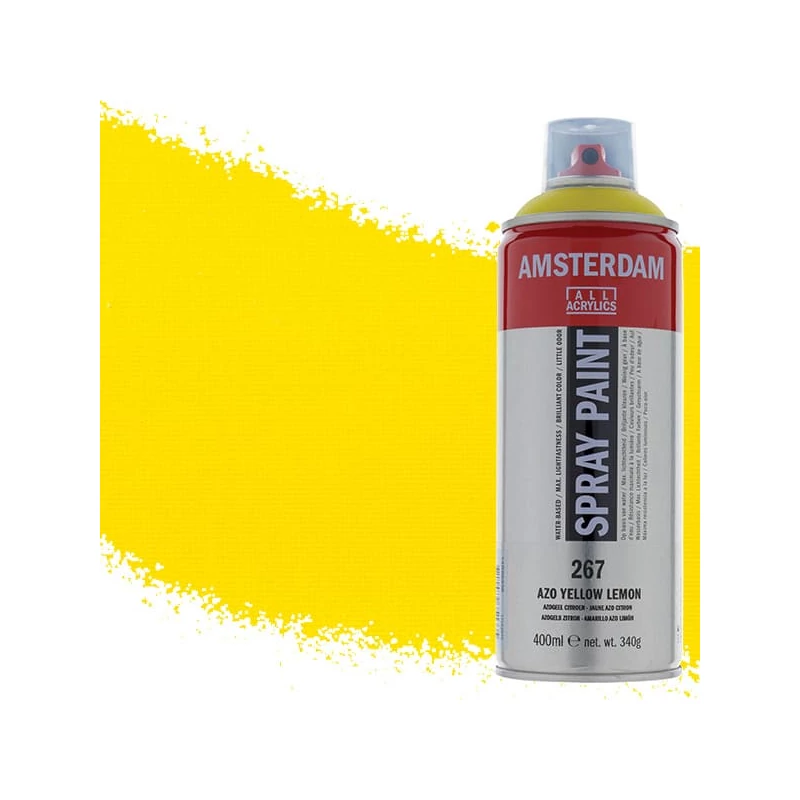 Talens Amsterdam vízbázisú akrilfesték spray, 400 ml - 267, azo yellow lemon