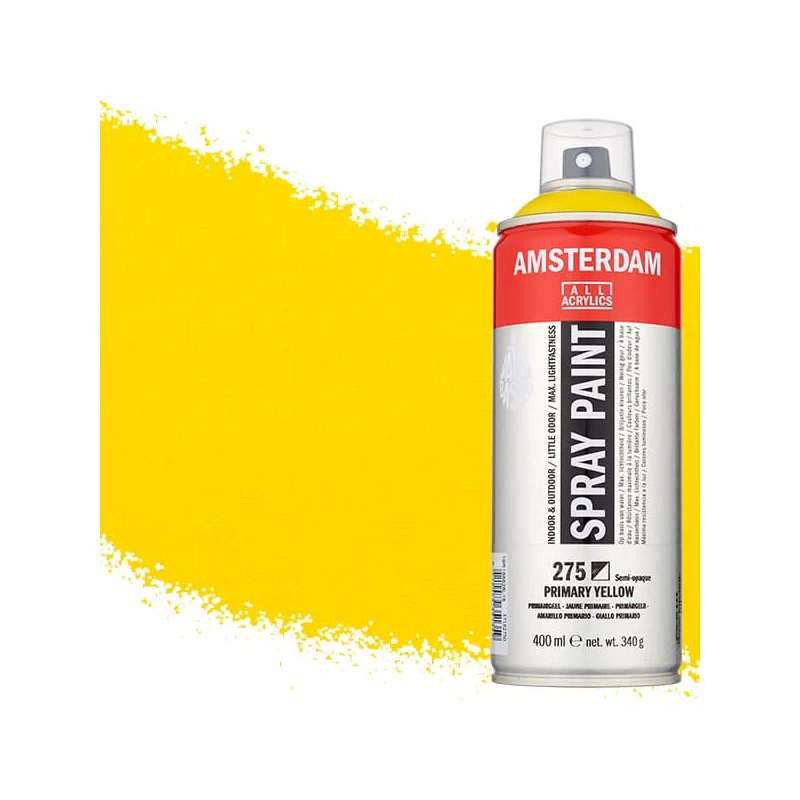 Talens Amsterdam vízbázisú akrilfesték spray, 400 ml - 275, primary yellow