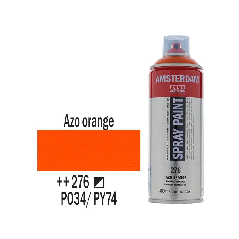 Talens Amsterdam vízbázisú akrilfesték spray, 400 ml - 276, azo orange