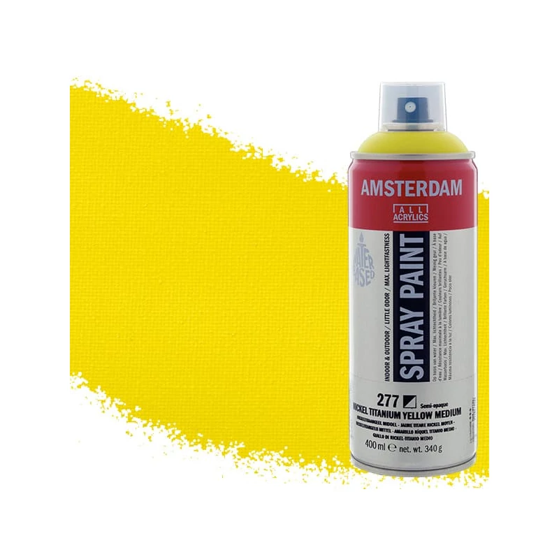 Talens Amsterdam vízbázisú akrilfesték spray, 400 ml - 277, nickel titanium yellow medium