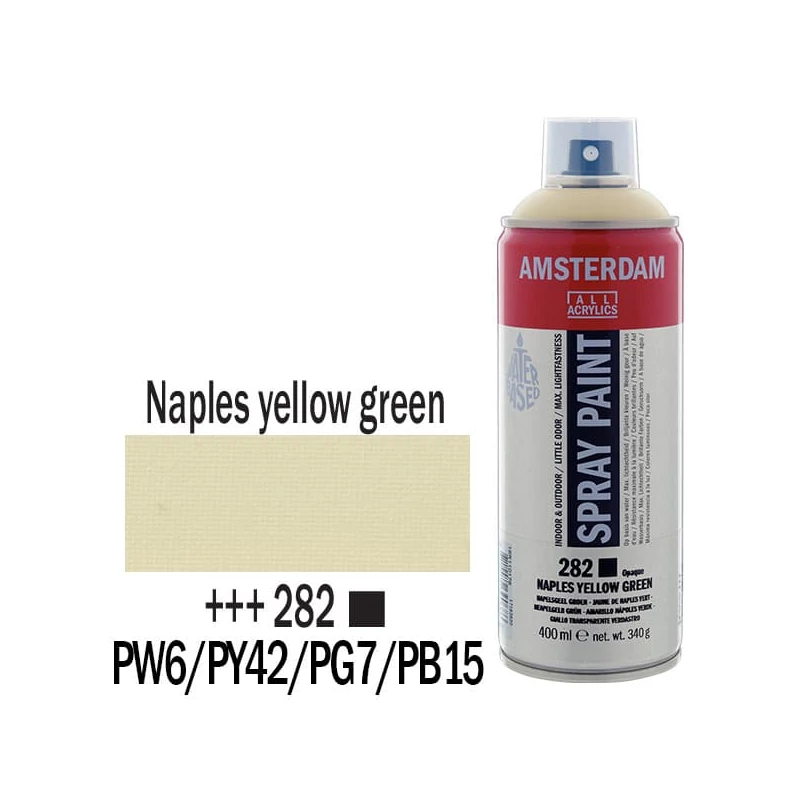 Talens Amsterdam vízbázisú akrilfesték spray, 400 ml - 282, naples yellow green