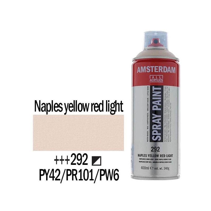 Talens Amsterdam vízbázisú akrilfesték spray, 400 ml - 292, naples yellow red light