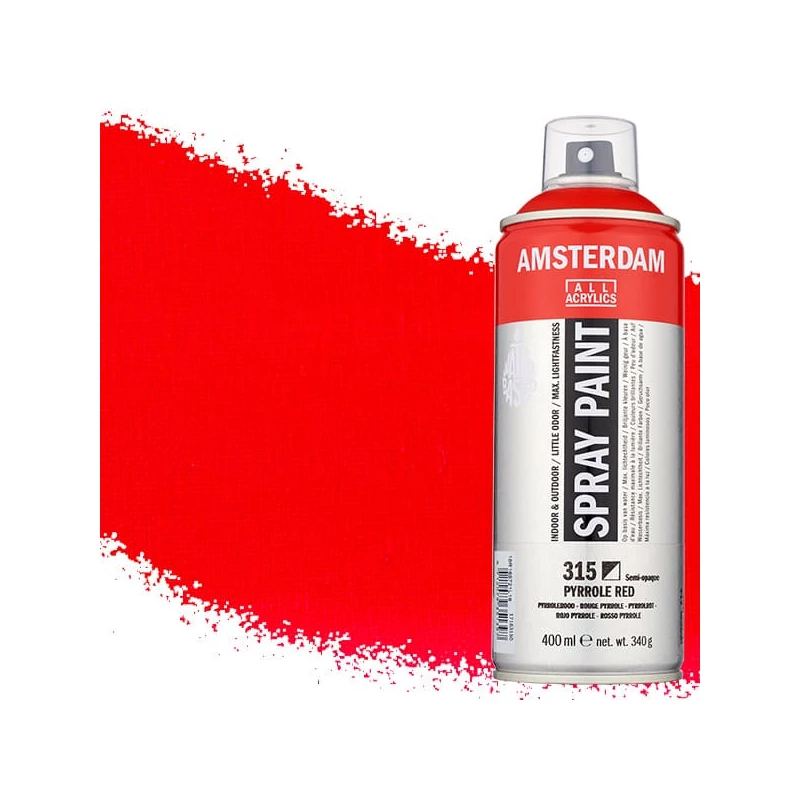 Talens Amsterdam vízbázisú akrilfesték spray, 400 ml - 315, pyrrole red