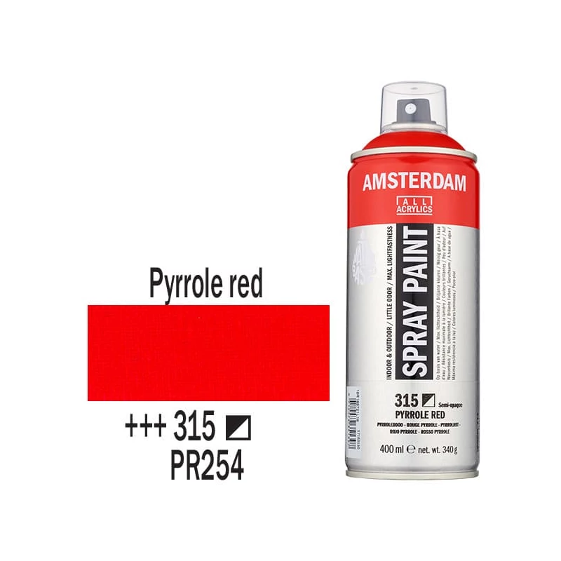 Talens Amsterdam vízbázisú akrilfesték spray, 400 ml - 315, pyrrole red