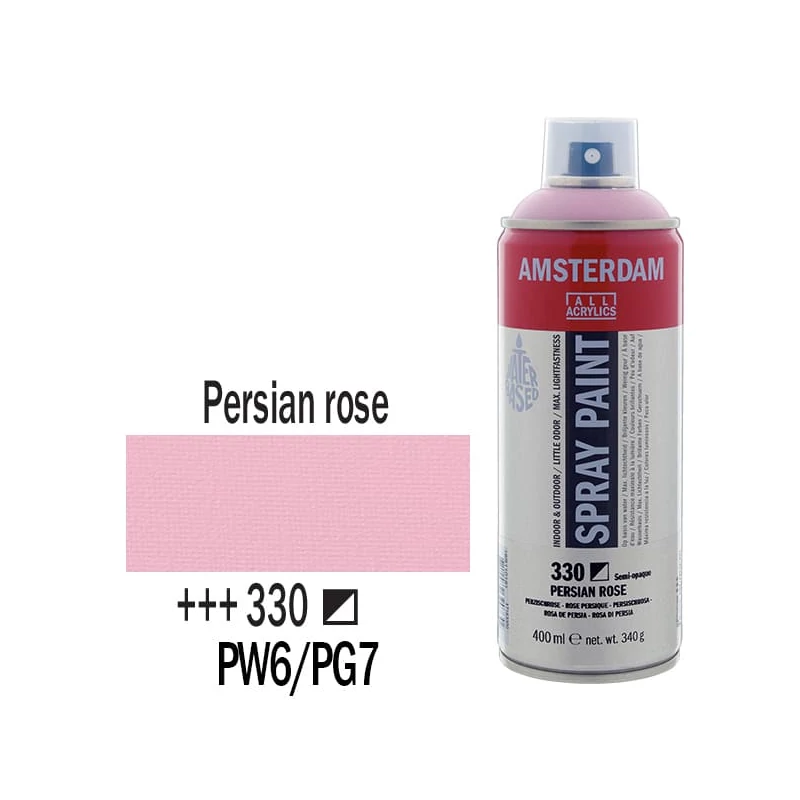 Talens Amsterdam vízbázisú akrilfesték spray, 400 ml - 330, persian rose