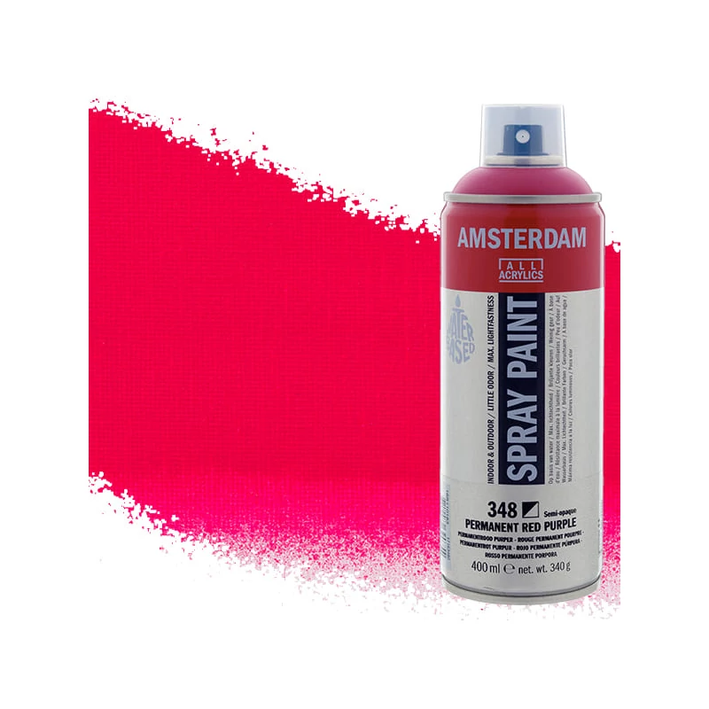 Talens Amsterdam vízbázisú akrilfesték spray, 400 ml - 348, permanent red purple