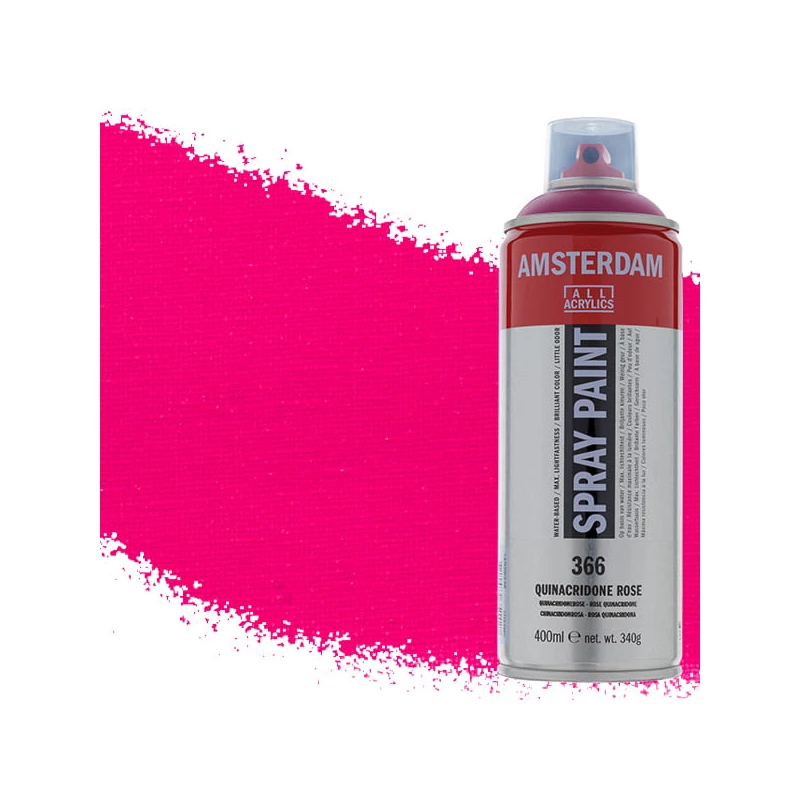 Talens Amsterdam vízbázisú akrilfesték spray, 400 ml - 366, quinacridone rose