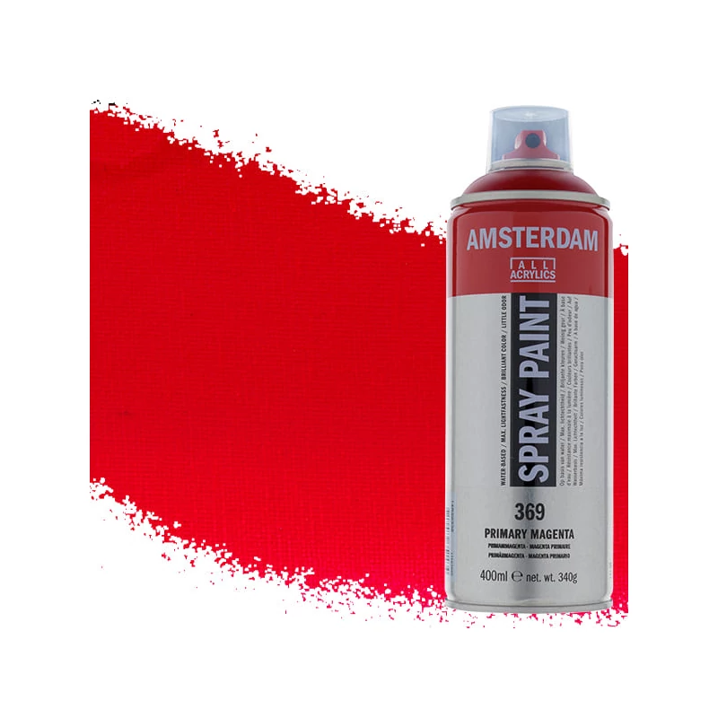 Talens Amsterdam vízbázisú akrilfesték spray, 400 ml - 369, primary magenta