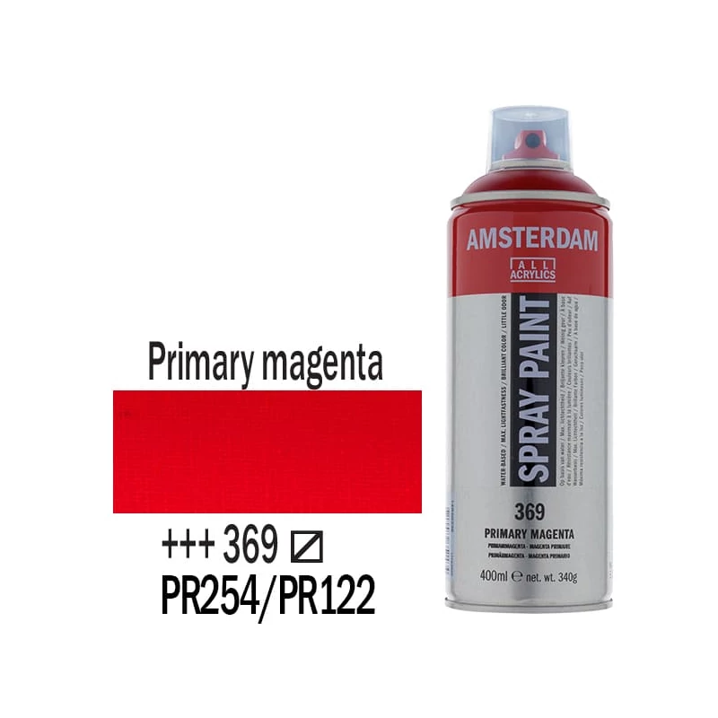 Talens Amsterdam vízbázisú akrilfesték spray, 400 ml - 369, primary magenta