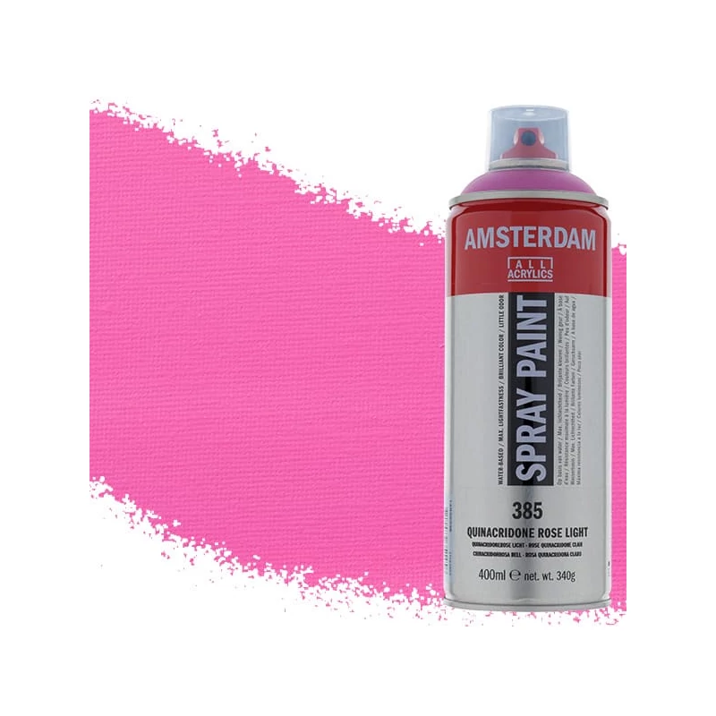 Talens Amsterdam vízbázisú akrilfesték spray, 400 ml - 385, quinacridone rose light