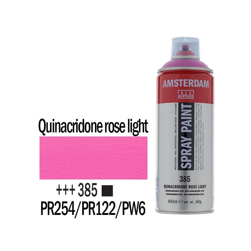 Talens Amsterdam vízbázisú akrilfesték spray, 400 ml - 385, quinacridone rose light